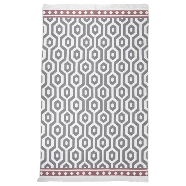 vidaXL Tapis Gris 160x230 cm Coton