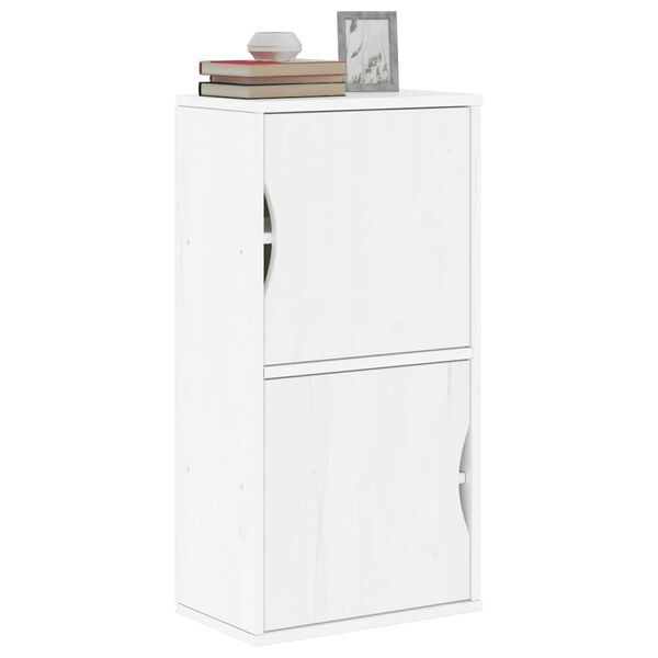 vidaXL Armoire lat&eacute;rale ODDA blanc 40x24x79 cm bois massif pin