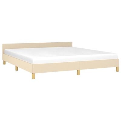 vidaXL Cadre de lit sans matelas crème 180x200 cm tissu