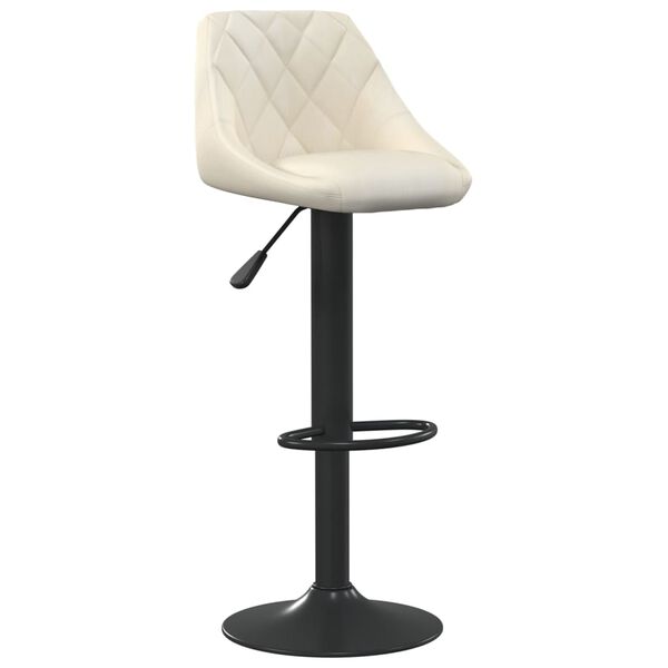 vidaXL Tabouret de bar Cr&egrave;me Velours