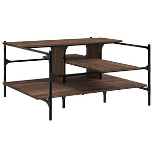 vidaXL Table basse ch&ecirc;ne marron 100x100x48,5 cm bois d'ing&eacute;nierie
