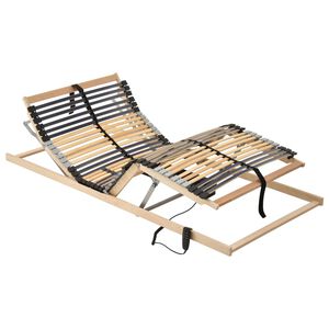 vidaXL Sommier &agrave; lattes &eacute;lectrique sans matelas avec 7 zones 90x200 cm