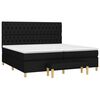 vidaXL Sommier &agrave; lattes de lit avec matelas Noir 200x200 cm Tissu