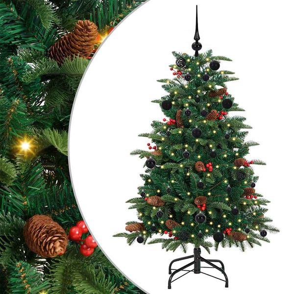 vidaXL Sapin de No&euml;l artificiel Vert 150 cm PVC, m&eacute;tal et plastique