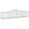 vidaXL Paniers à gabions arqués 5 pcs 300x50x60/80 cm fer galvanisé