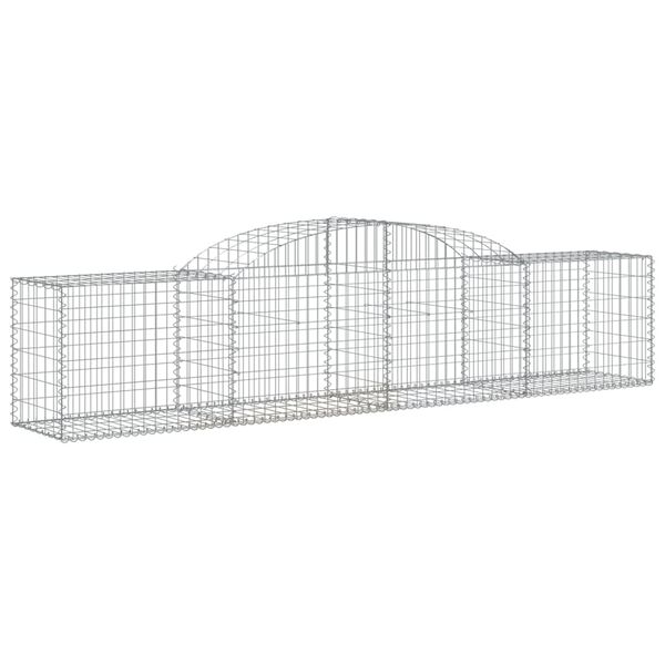 vidaXL Paniers à gabions arqués 5 pcs 300x50x60/80 cm fer galvanisé