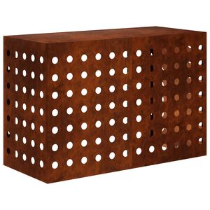 vidaXL Housse de climatiseur Rouill&eacute; 90 x 40 x 60 cm Acier patin&eacute;