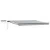 vidaXL Auvent r&eacute;tractable &eacute;lectrique Anthracite et blanc 5 &times; 3,5 m