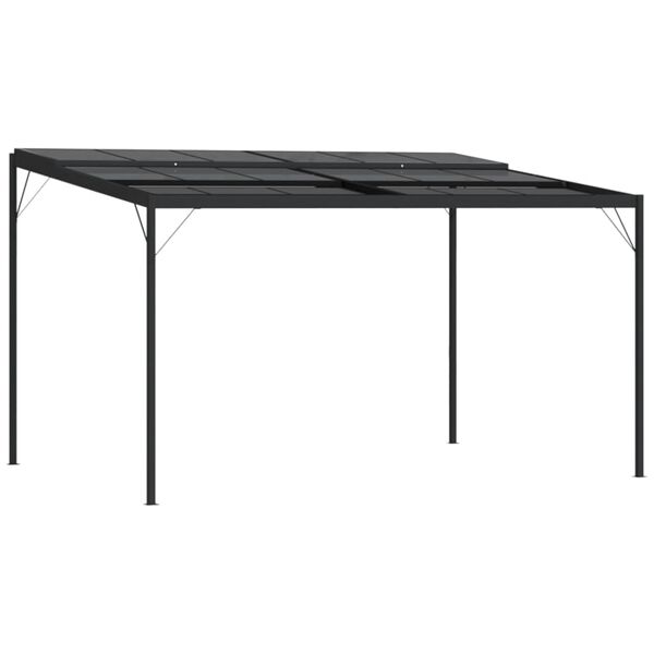 vidaXL Belv&eacute;d&egrave;re avec toit Anthracite 4x3x2,5 m Aluminium et acier