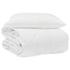 vidaXL Duvet d'&eacute;t&eacute; simple avec oreiller 2 pi&egrave;ces Blanc Microfibre