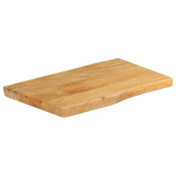 vidaXL Dessus de table 50x40x3,8 cm bord vivant bois massif manguier