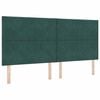 vidaXL T&ecirc;te de lit LED Vert fonc&eacute; 200 cm Velours