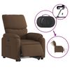 vidaXL Fauteuil inclinable &eacute;lectrique marron tissu