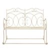 vidaXL Banc de jardin 104 cm Fer Blanc antique