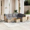 vidaXL Salon de jardin avec coussins 8pcs m&eacute;lange beige r&eacute;sine tress&eacute;e