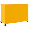 vidaXL Buffet jaune moutarde 100,5x39x72 cm acier