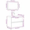 vidaXL Ensemble de mobilier de salle de bain 3 pcs Bois Ancien