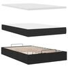 vidaXL Lit ottoman avec matelas noir 120x200 cm tissu