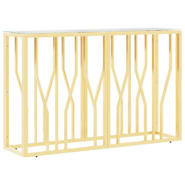 vidaXL Table console 110x30x70 cm acier inoxydable et verre