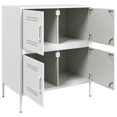 vidaXL Buffet blanc 68x39x79 cm acier