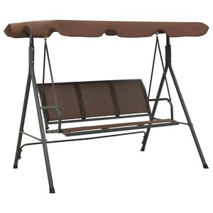 vidaXL Balancelle de jardin avec auvent Caf&eacute;