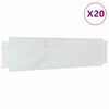 vidaXL Bordures de pelouse 20 pcs Argent&eacute; 100 x 25 x 0,07 cm