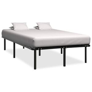 vidaXL Cadre de lit sans matelas noir m&eacute;tal 160x200 cm