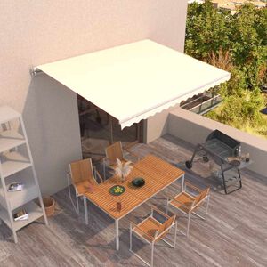 vidaXL Auvent manuel r&eacute;tractable 400x350 cm Cr&egrave;me
