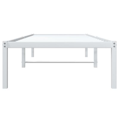 vidaXL Cadre de lit métal sans matelas blanc 75x190 cm