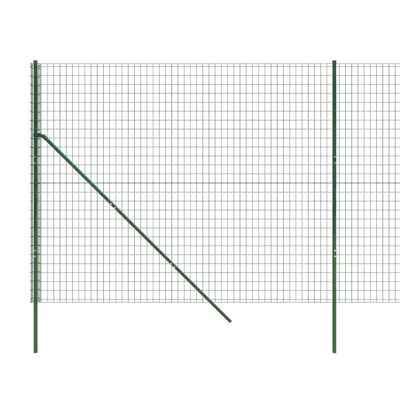 vidaXL Clôture en treillis métallique vert 1,4x25 m acier galvanisé