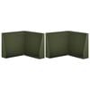 vidaXL Mur de sout&egrave;nement 2 pc 50 x 50 x 40 cm Acier Vert olive