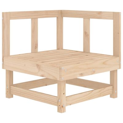 vidaXL Canapé d'angle avec coussins bois de pin solide