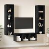 vidaXL Ensemble meuble TV 3 pcs Ch&ecirc;ne noir Bois d'ing&eacute;nierie