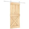 vidaXL Porte coulissante Naturel et Blanc 90 x 210 cm