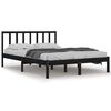 vidaXL Cadre de lit Noir Bois de pin massif 160x200 cm