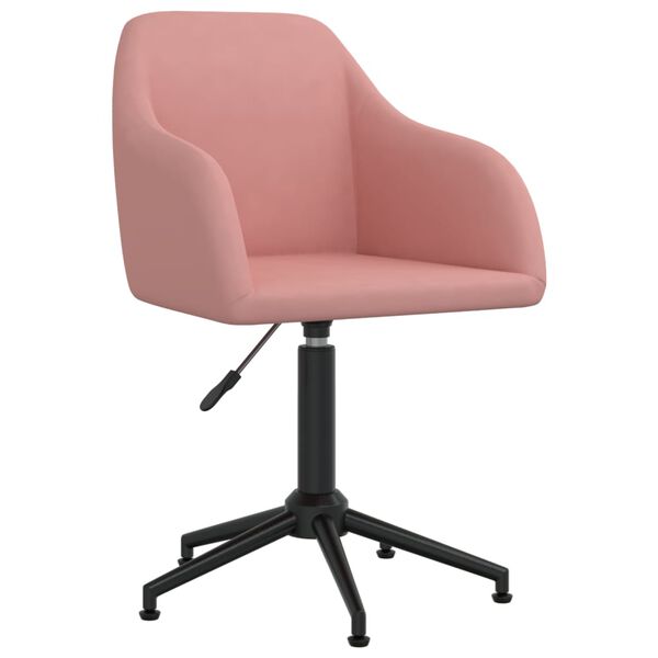 vidaXL Chaise pivotante de salle &agrave; manger Rose Velours