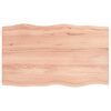 vidaXL Dessus de table bois massif trait&eacute; bordure assortie