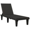 vidaXL Chaise longue noir 155x58x83 cm polypropyl&egrave;ne