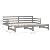 vidaXL Lit coulissant sans matelas gris 2x(90x200) cm