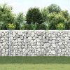 vidaXL Lits surélevés en gabion 3 pcs 30x30x50 cm Fer