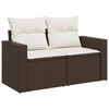 vidaXL Salon de jardin avec coussins 6 pcs marron r&eacute;sine tress&eacute;e