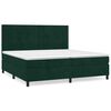 vidaXL Sommier &agrave; lattes de lit et matelas Vert fonc&eacute; 200x200cm Velours