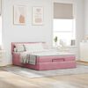 VidaXL Cadre de lit ottoman avec matelas rose 140x200 cm velours