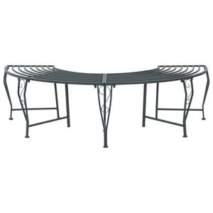 vidaXL Banc d'Arbre 4-Nombre de places 160 x 80 x 44 cm Acier