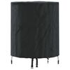 vidaXL Housse de Table 62 x 62 x 70 cm tissu Rond Imperm&eacute;able Noir