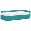vidaXL Cadre de lit d'angle avec matelas Autre 2 pcs Turquoise Velours