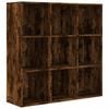 vidaXL Armoire &agrave; livres ch&ecirc;ne fum&eacute; 98x29x97,5 cm