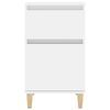 vidaXL Tables de chevet 2 pcs blanc brillant 40x35x70 cm