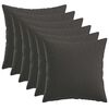 vidaXL Housse de coussin 6 pc HEERLEN Gris fonc&eacute; 40 x 40 cm Tissu