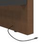 vidaXL Lit avec &eacute;clairage USB Marron Tissu 90x200 cm